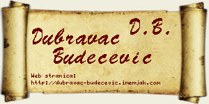 Dubravac Budečević vizit kartica